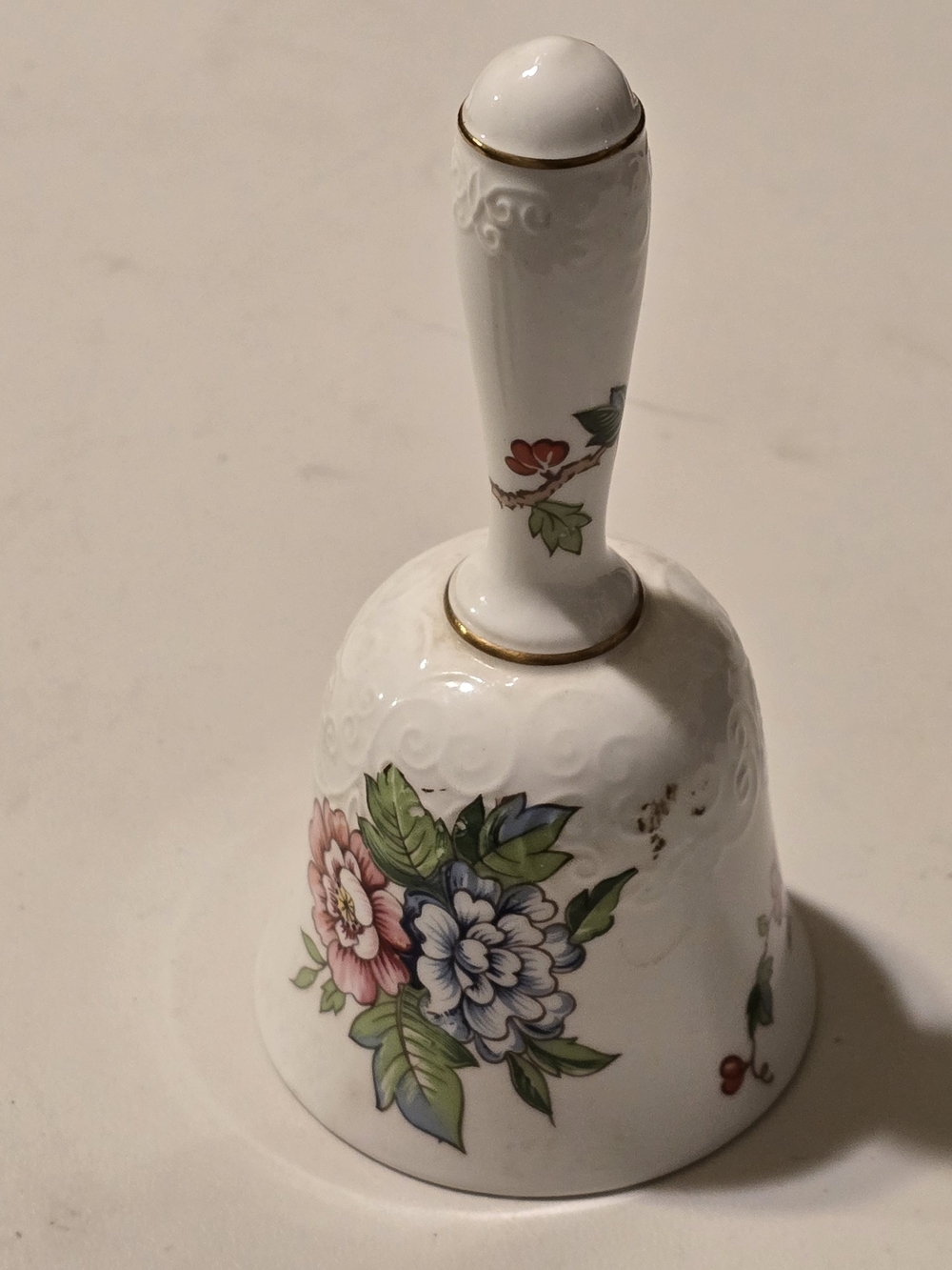 Vtg Crown Staffordshire "Pagoda" Fine Bone China Dinner Bell Made in England